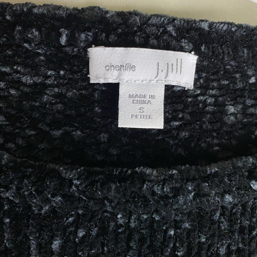J. Jill Black Chenille Crewneck Sweater - Picture 3 of 8